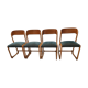 Suite of 4 Baumann chairs model Vintage sleigh 1970s
