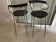Lot of 2 bar stools compar stainless steel leather