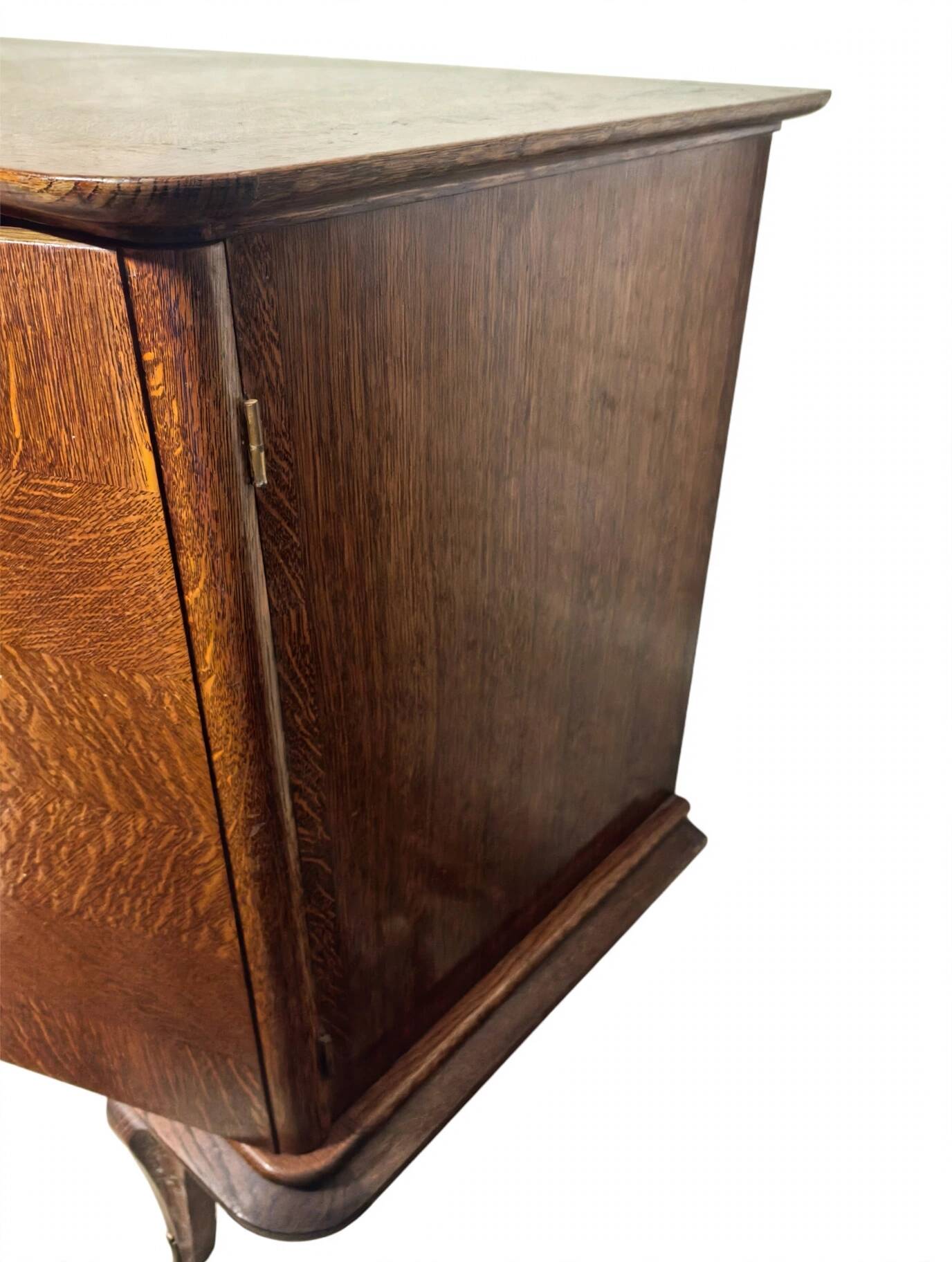 Enfilade Art Deco buffet with diamond point in oak - 1930s-1950s - 3