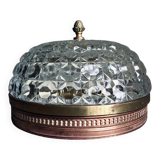 Antique luminaire glass and bronze house lucien gau