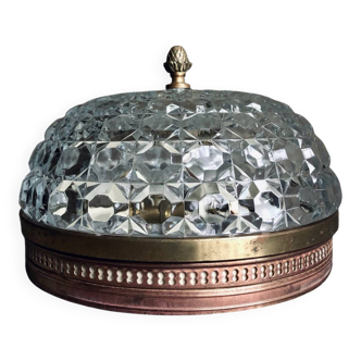 Antique luminaire glass and bronze house lucien gau