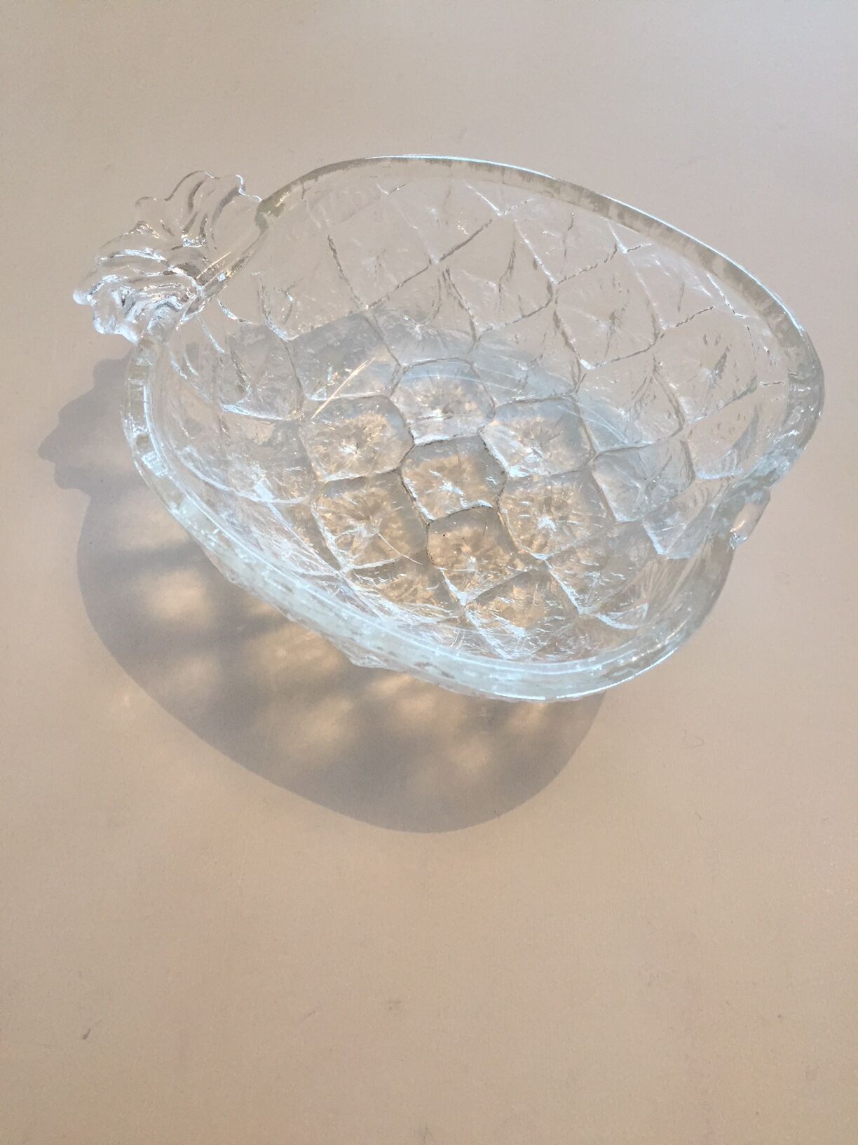 Pair of pineapple glass ramekins