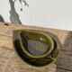 Duo of leaf and avocado slip in green ceramic - Portugal - vintage cup