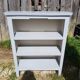 Pair Old Furniture Library 3 Vintage Grey Wood Shelves