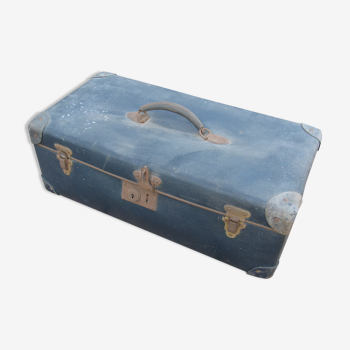Old blue suitcase