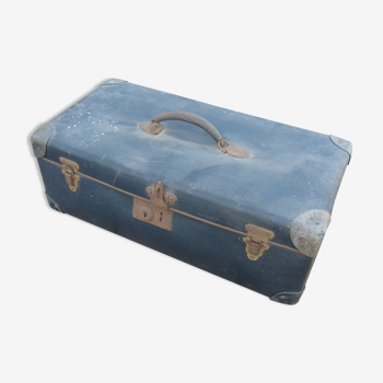 Valise ancienne bleue