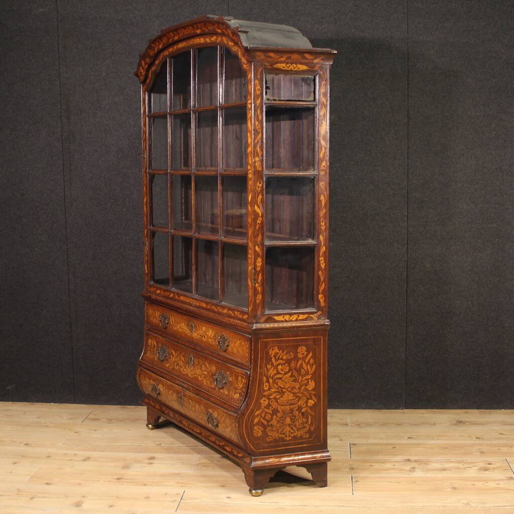 Vitrine marquetée hollandaise du XIXe siècle