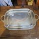 Silver-plated metal tray from the mid-20th century