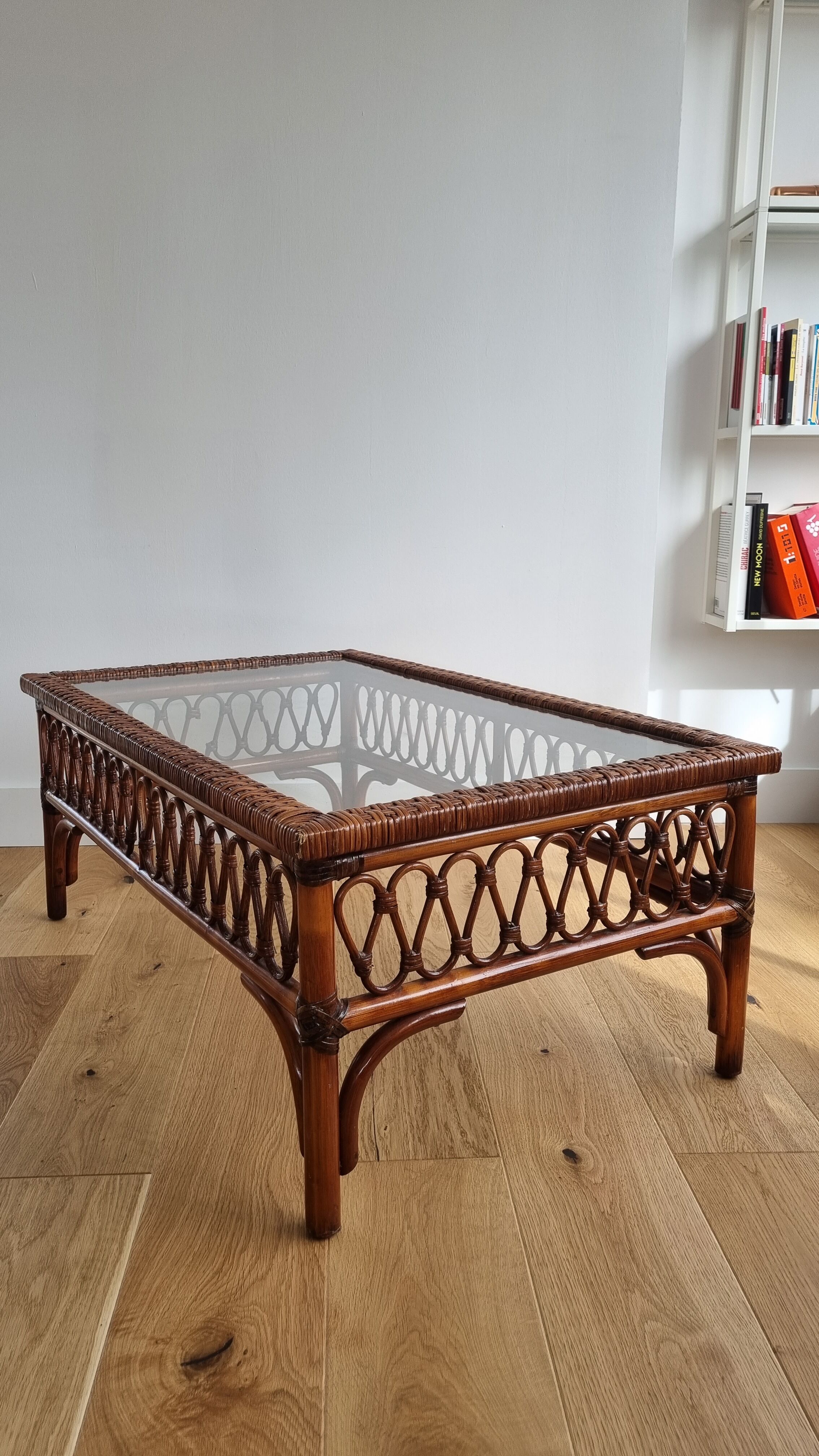 Vintage rattan coffee table