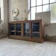 Oak sideboard with glass doors