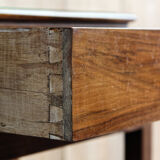 Bedside table, sofa tip - rosewood and brass plate