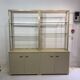 1970s Pierre Vandel Display Cabinet Shelving Cream and Brass