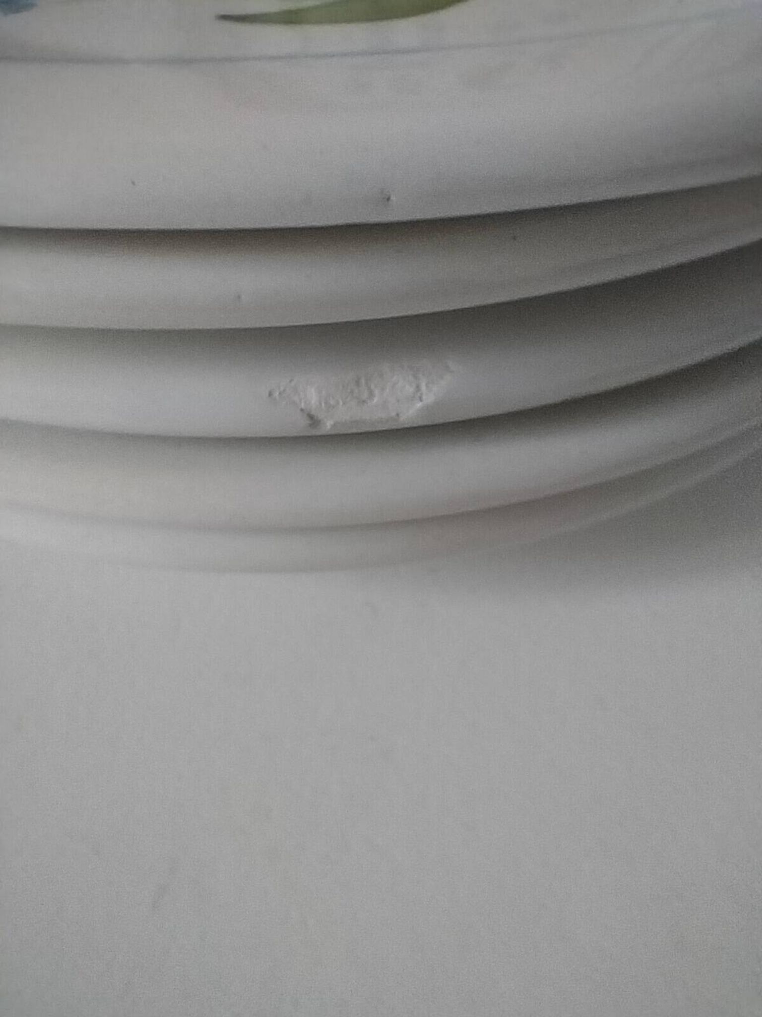 6 vintage Italian Quadrifoglio dessert plates with forget-me-not decoration.