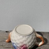Romantic slip ceramic teapot