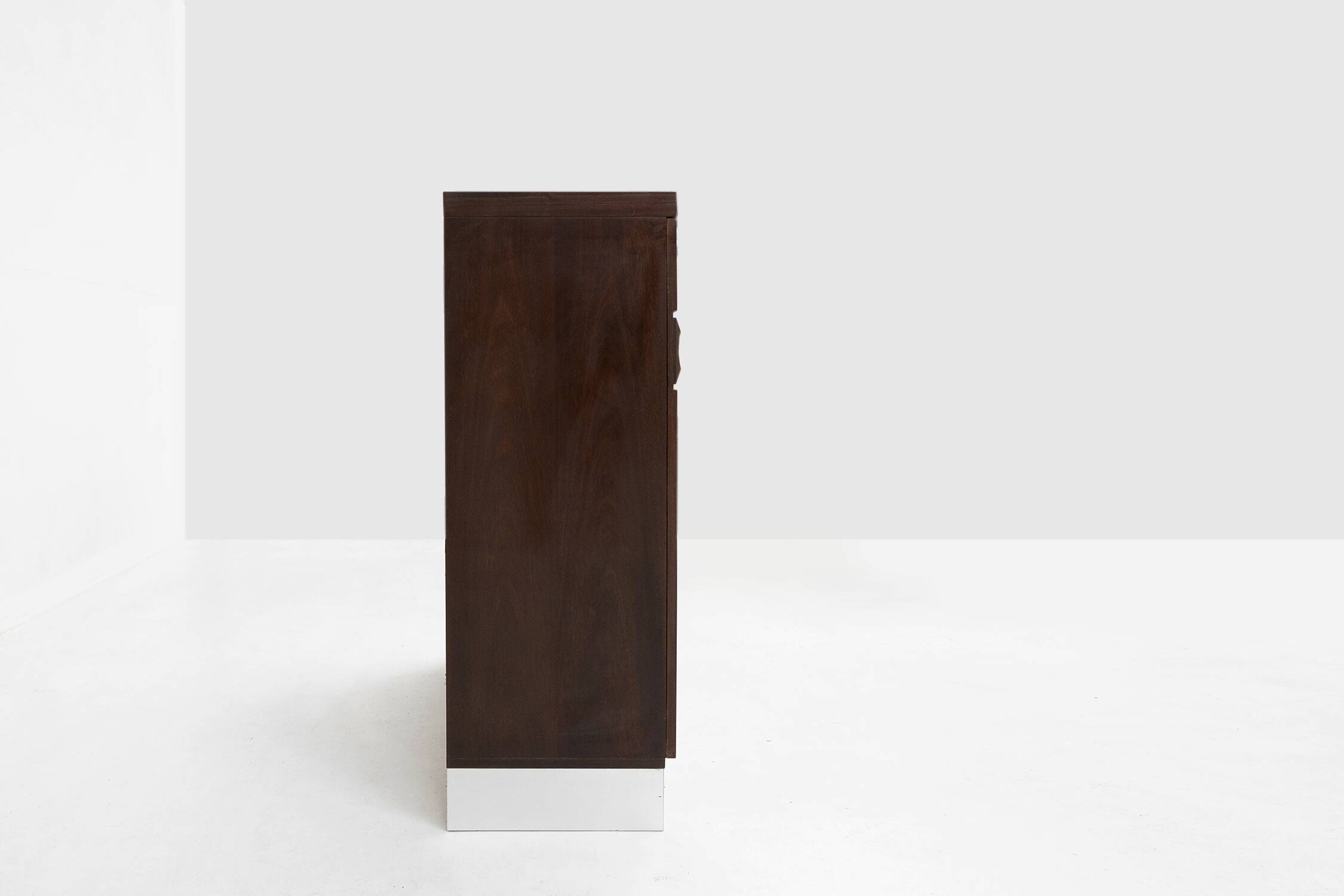 Brutalist geometrical seventies bar cabinet or high-board, Belgium