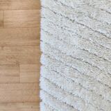 tapis Béni Ouarain blanc Shaggy 105x165 cm
