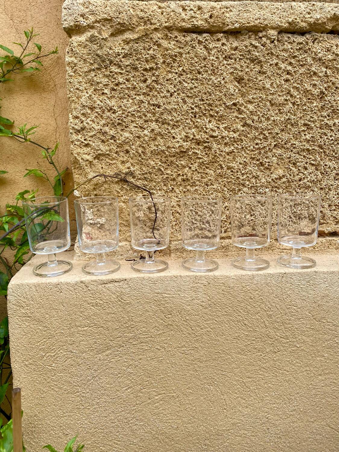Luminarc stemmed glasses