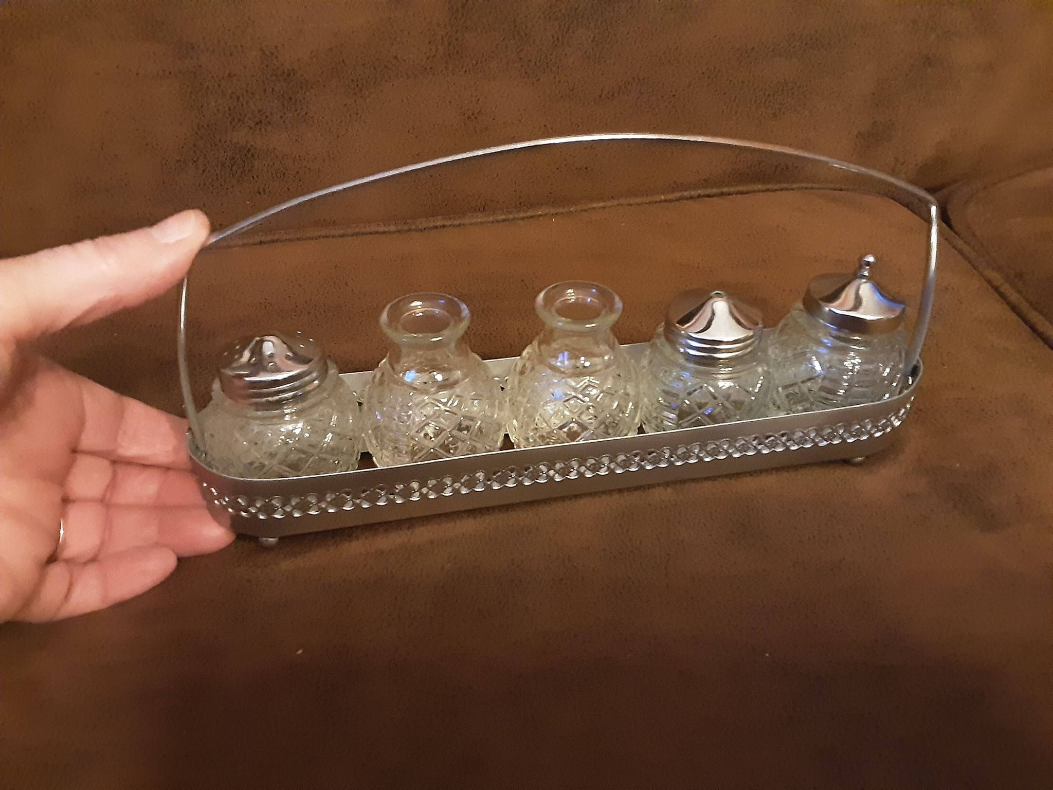 Vintage condiment set