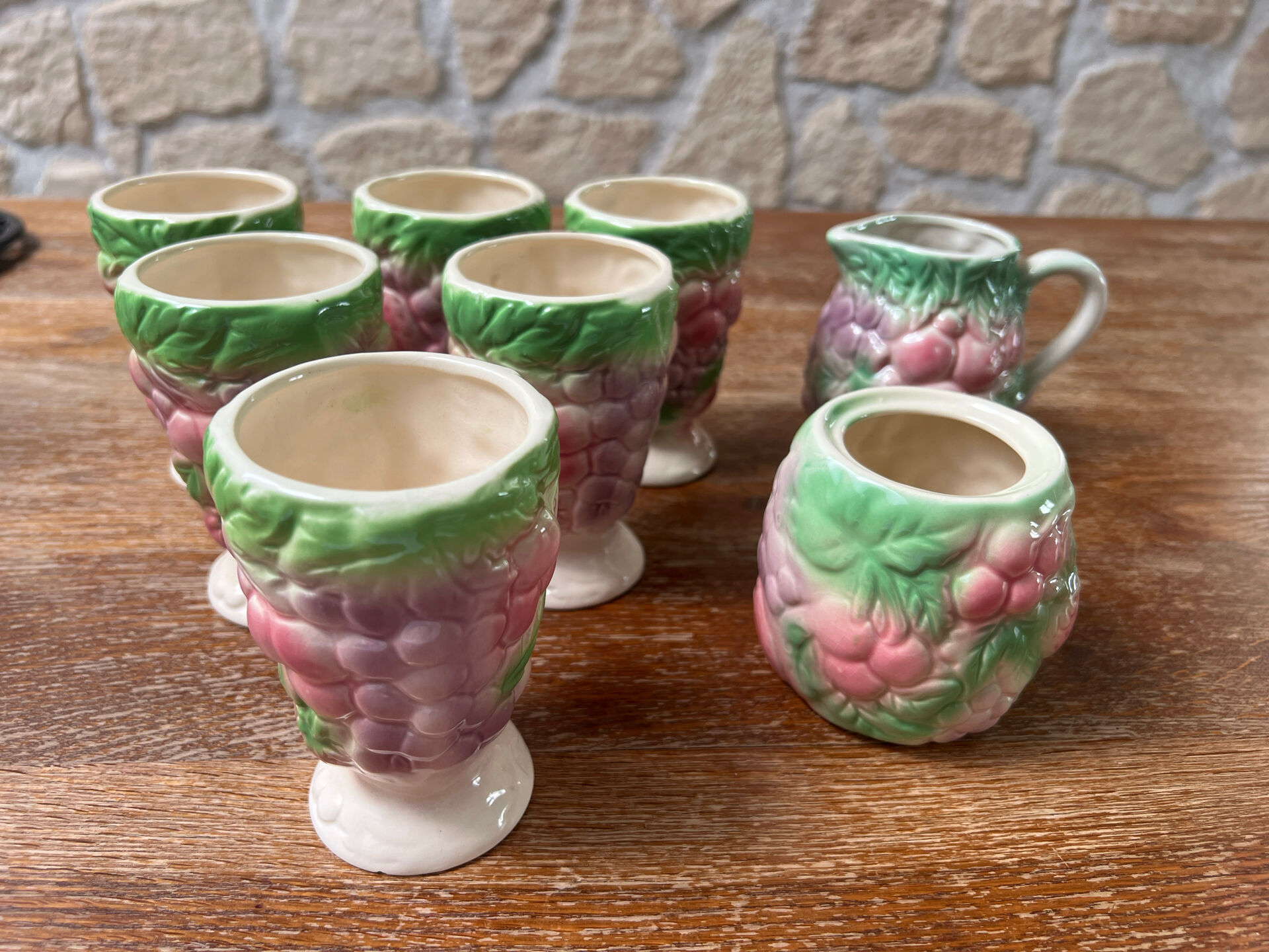 Mazagran coffee service in earthenware