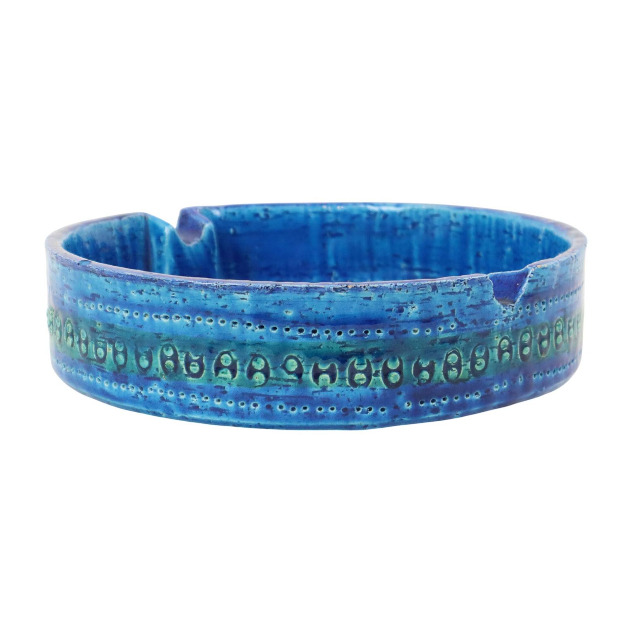 Aldo Londi pour Bitossi Ceramics Cendrier Vide Poche Rimini Bleu