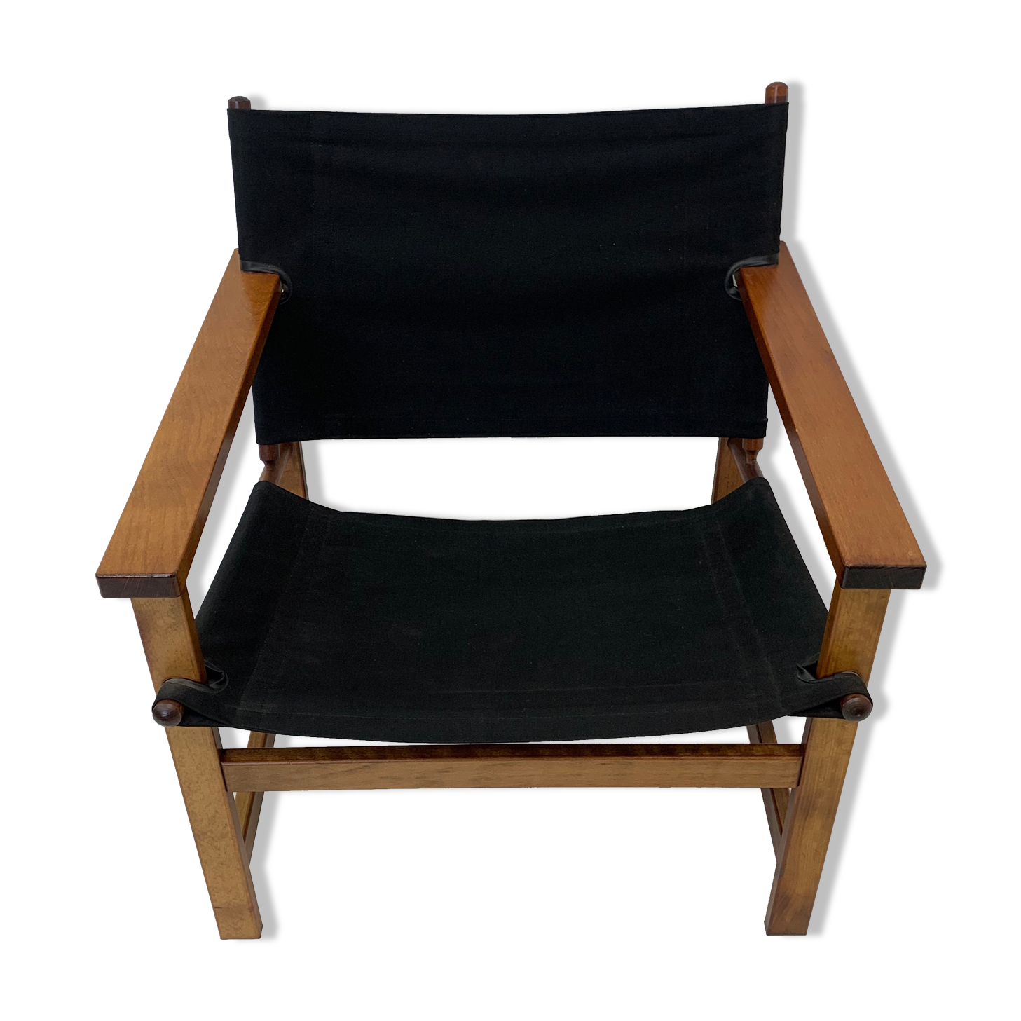 Mid-century desgn safari chair by Hyllinge Møbler Denmark , 1970’s