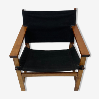 Mid-century desgn safari chair by Hyllinge Møbler Denmark , 1970’s