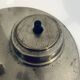 Modernist table lamp from the 30s and 40s in chrome-plated brass, molded glass lampshade