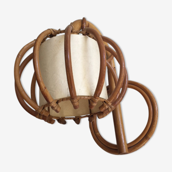 Wall lamp in rattan from the 50