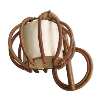 Wall lamp in rattan from the 50