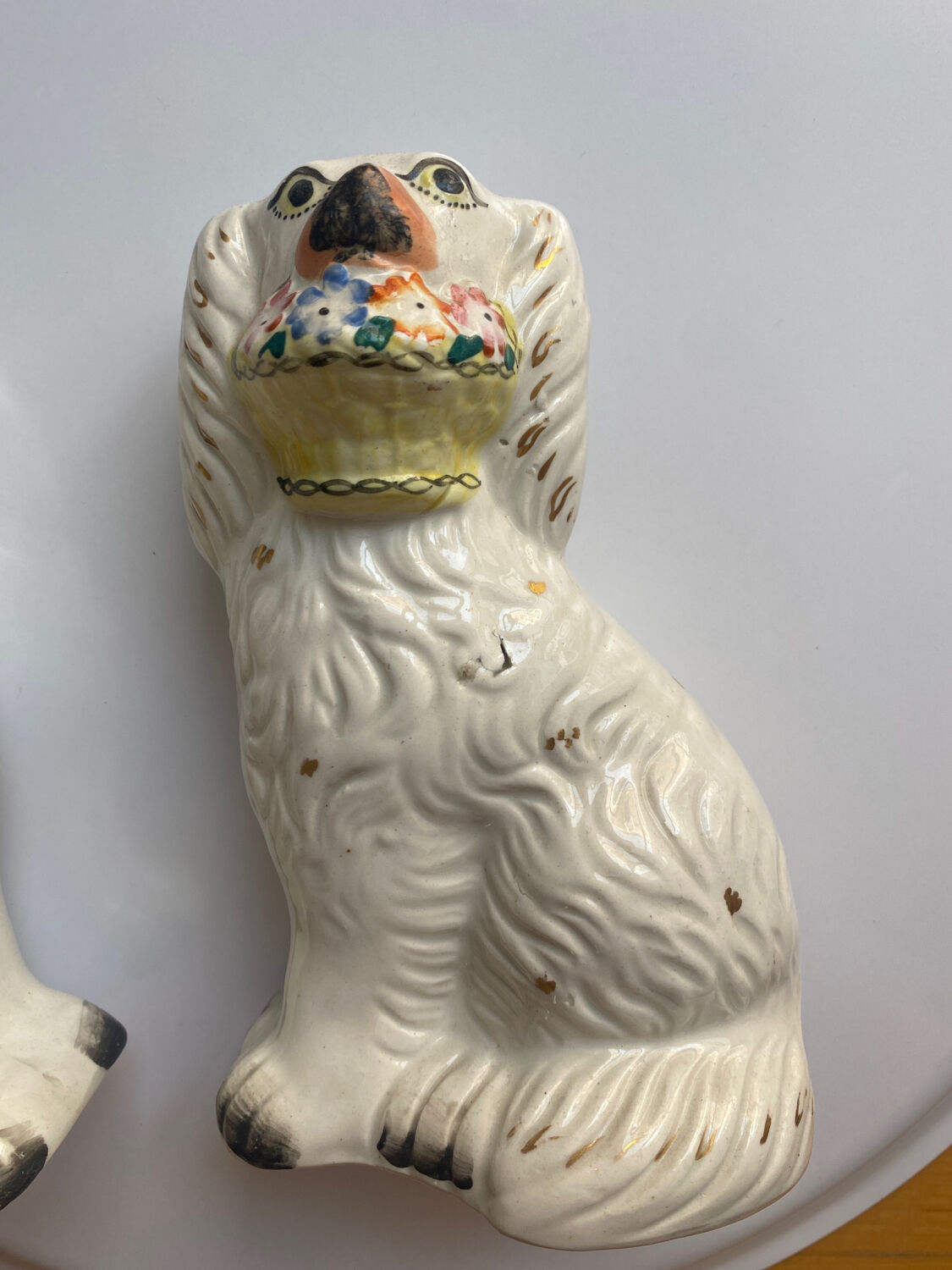 🐶 Pair of Staffordshire earthenware dogs