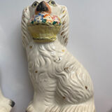 🐶 Pair of Staffordshire earthenware dogs