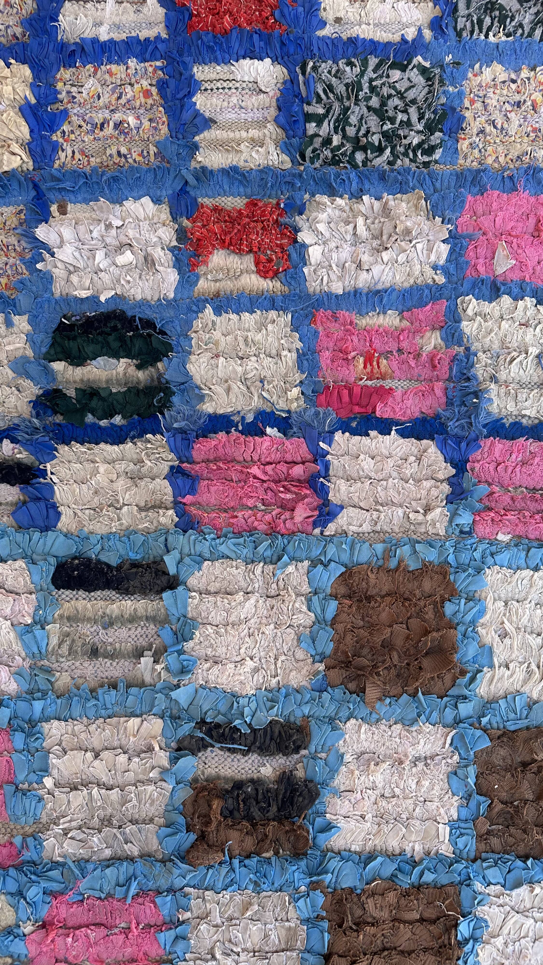 Moroccan Boucherouite Carpet - 112 x 176 cm