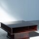 Vintage Mahogany Coffee Table with Glass Top – 1970s