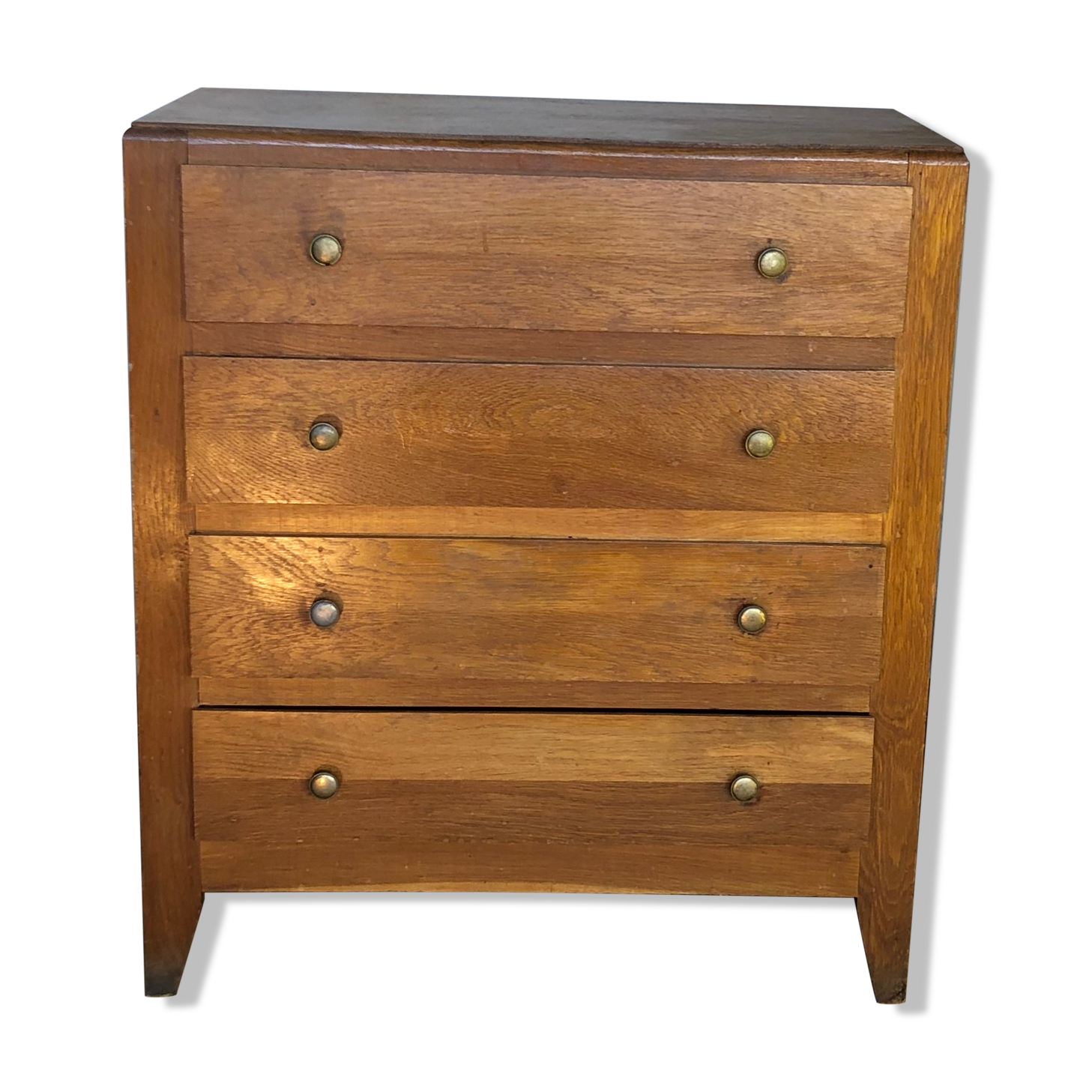 Chest of drawers 1950 foot compass light oak