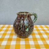 Small earthenware pitcher Accolay speckled decoration