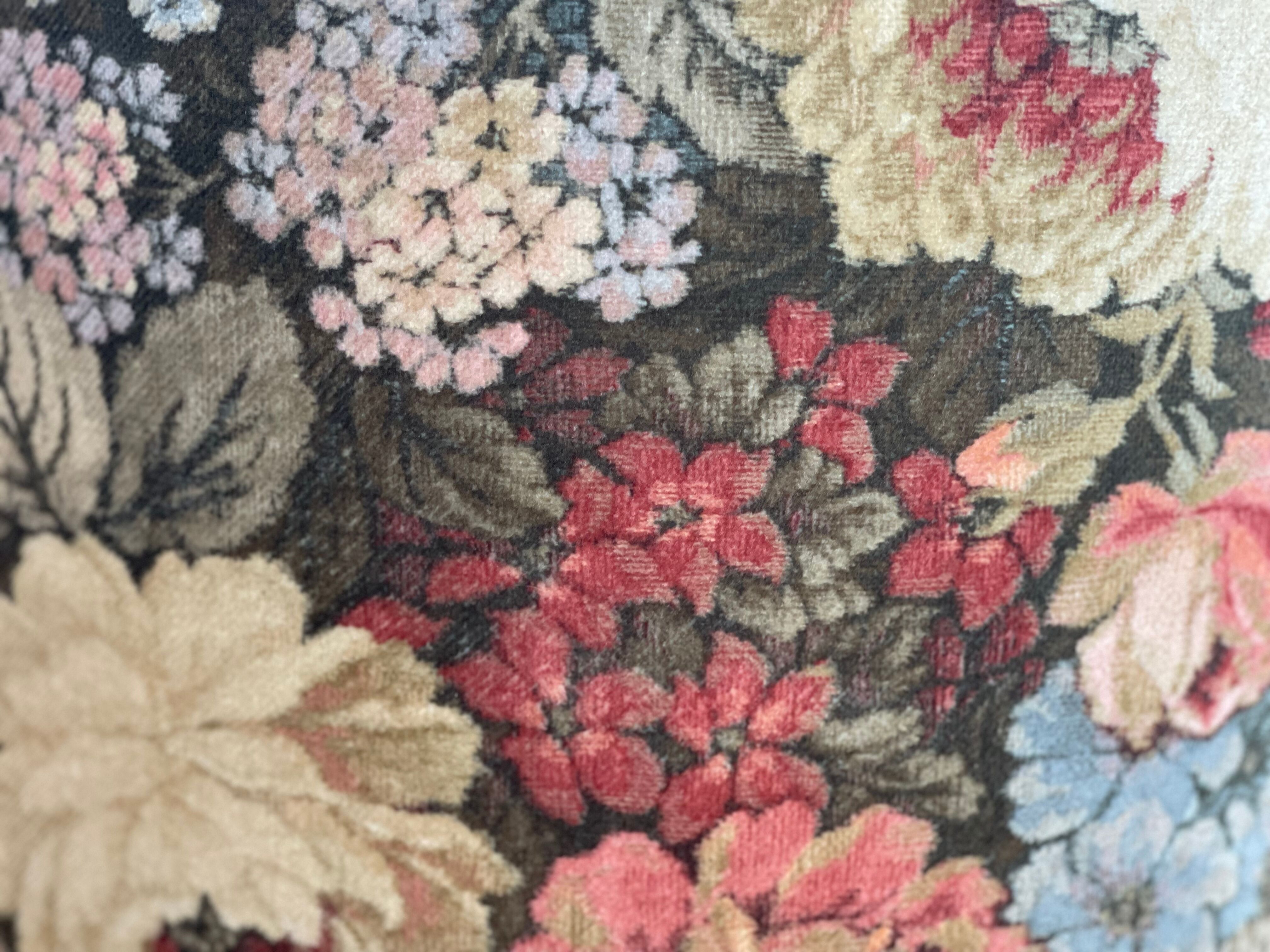 Pouf en velours 1970