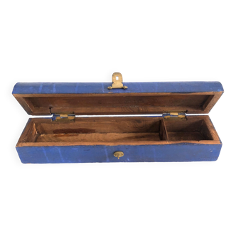 Old blue wooden box