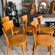 Suite de 5 chaises bistrot Baumann vintage