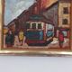 Original Mid Century Swedish Oil on Panel – “City II” by Wilhelm Henning –