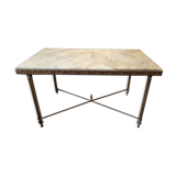 Small marble and gilded coffee table