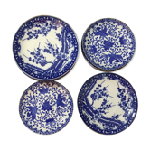 11 assiettes à pain bleu cobalt