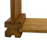 Vintage Wall shelf rack Pinewood wood 70s design