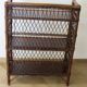 Bookcase - Bibus - 3 levels - woven rattan - bamboo - Vintage - 70s