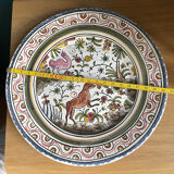 assiette fleur peinte à la main foret animaux folklorique