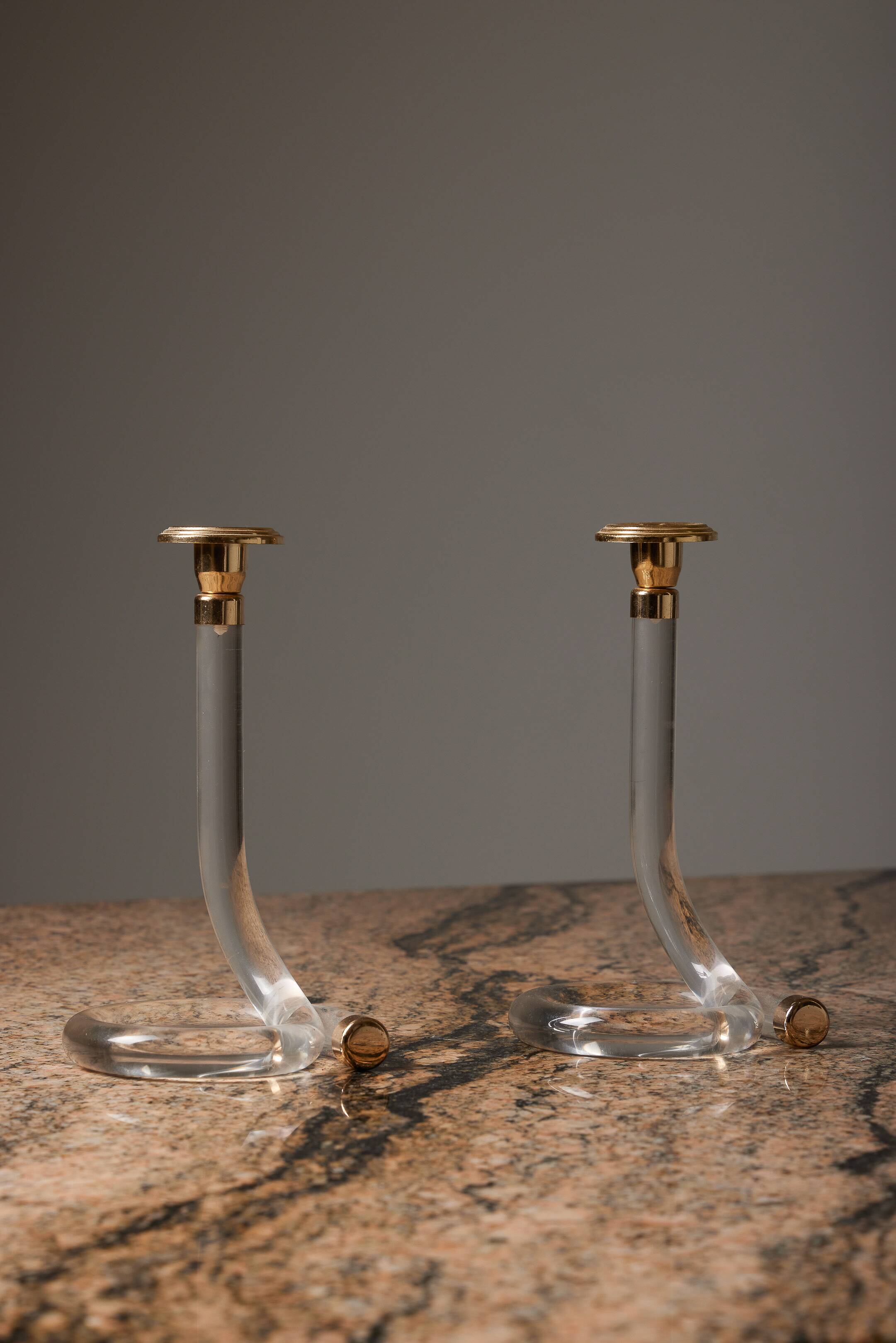 Paire de bougeoirs moderne Dorothy Thorpe