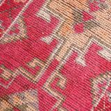 3x10 Pink & Red Tribal Vintage Runner Rug, 80x306Cm