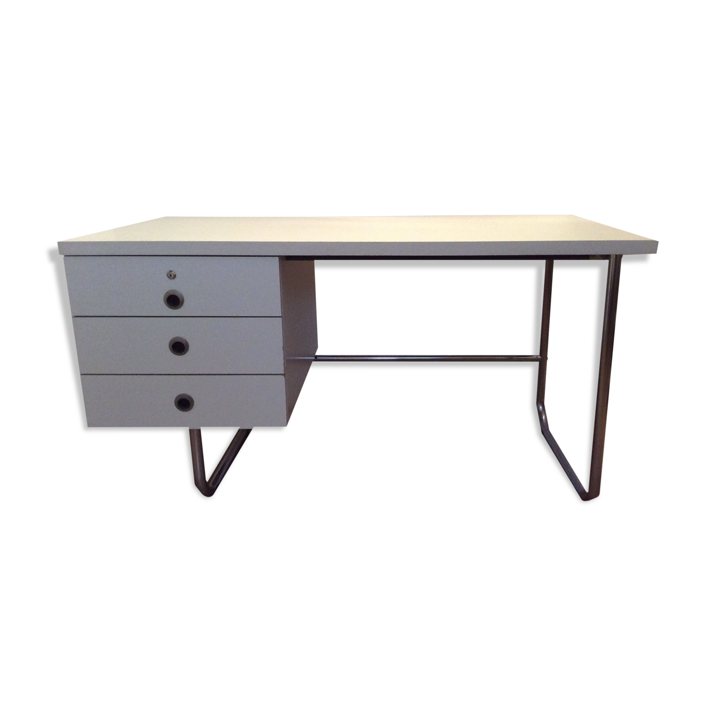 Bureau style bauhaus en formica des années 70