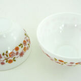 2 bowls in opal and tempered glass - Scania Arcopal France - vintage 70s