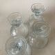 4 molded glass ice cream cups