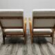 Mid-century wool boucle armchairs
